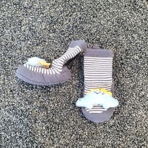 Dino ratte striped bootie socks tall 3-d dinosaur